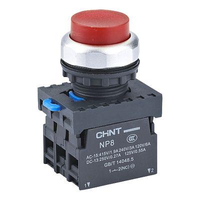 Кнопка керування CHINT NP8-11GND/4 1NO+1NC 22 мм LED 230V IP65 Червоний (667313)