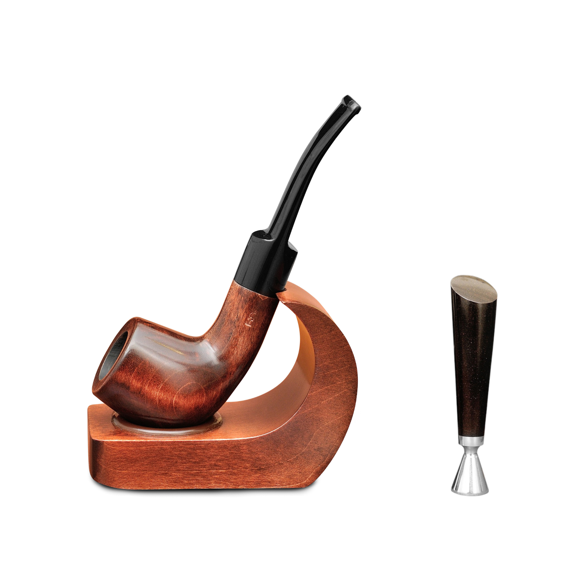 Трубка курительная из дерева KAFpipe №217 с подставкой KAF2 и тампером (31018772)