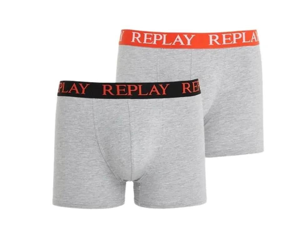 Труси боксери чоловічі анатомічні Replay 2 шт. L Сірий/Чорний/Помаранчовий (99066251) - фото 1 Труси боксери чоловічі анатомічні Replay 2 шт. L Сірий/Чорний/Помаранчовий (99066251) - фото 1