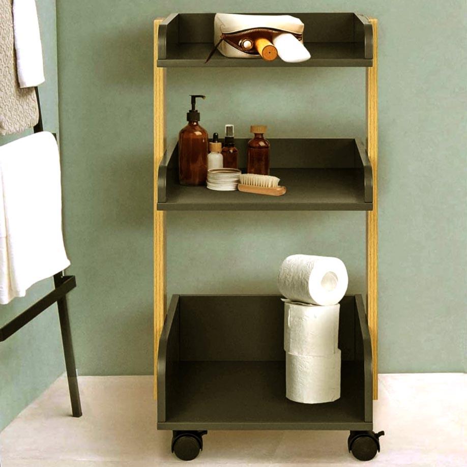 Этажерка для ванной из дерева на колесиках Окулури Карри/Венге (АБТ-00900312) Этажерка для ванной из дерева на колесиках Окулури Карри/Венге (АБТ-00900312)