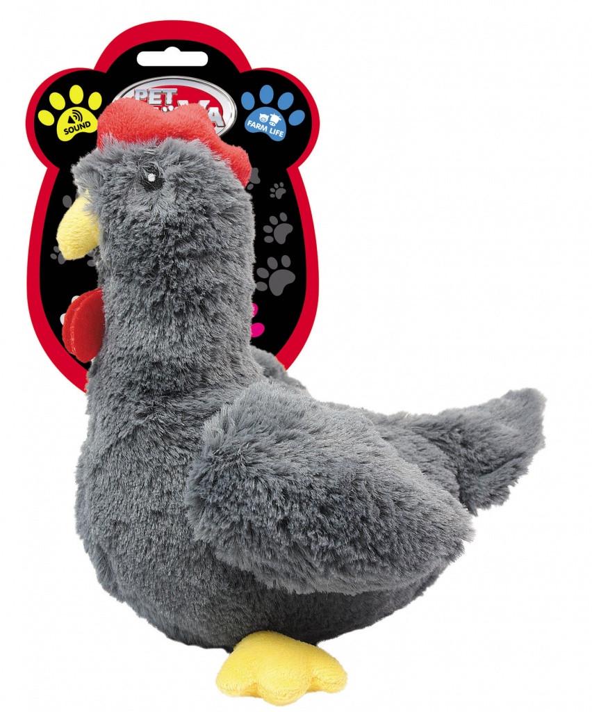 Игрушка для собак Pet Nova Серая курочка 34 см (PLU-CHICKEN-GRAY) - фото 2 Игрушка для собак Pet Nova Серая курочка 34 см (PLU-CHICKEN-GRAY) - фото 2