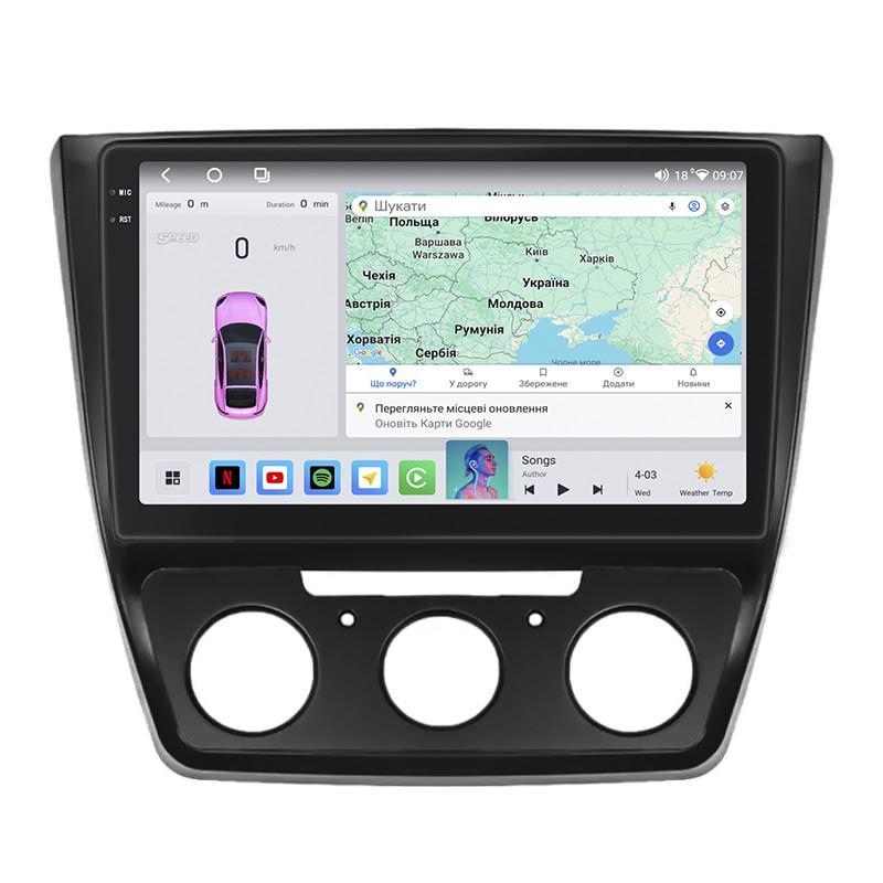 Автомагнитола штатная Lesko для Skoda Yeti I рестайлинг 2013-2018 10" 4/64 QLED CarPlay 4G Wi-Fi GPS 360
