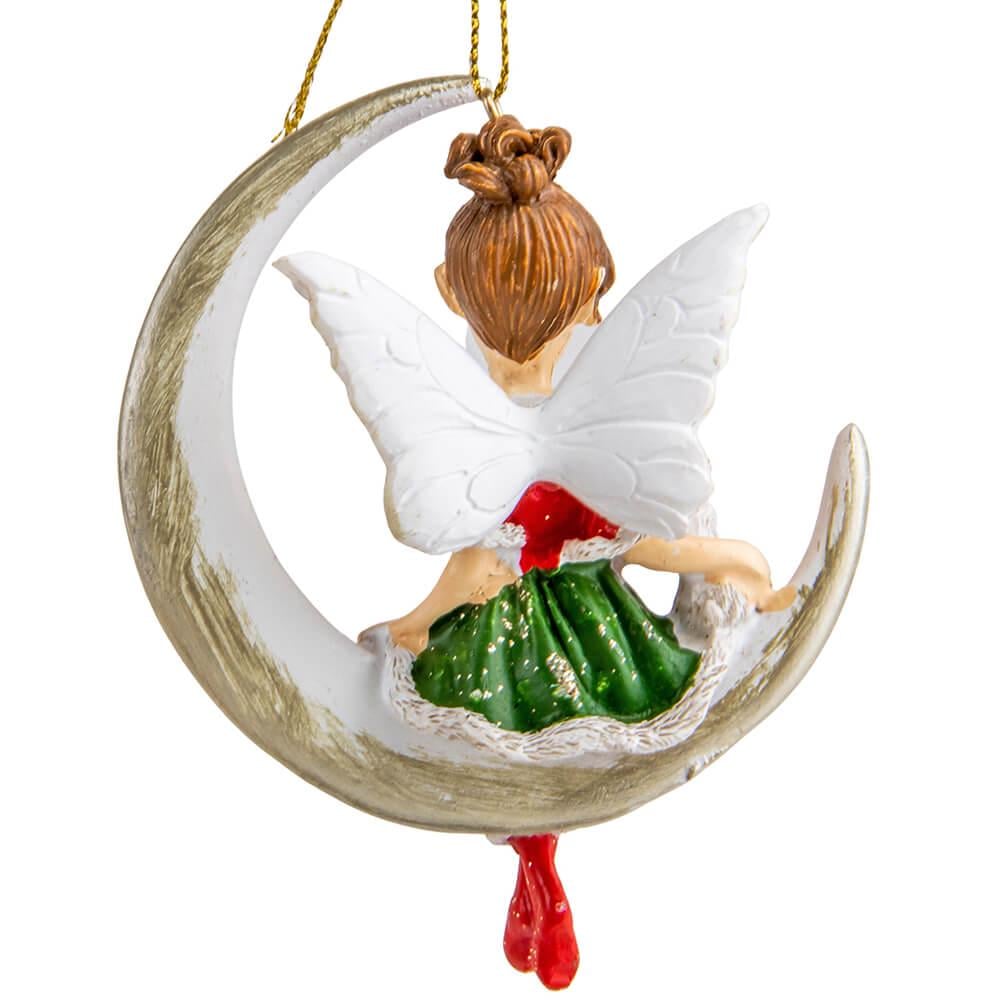 Подвеска новогодняя керамическая на елку Elisey Фея в месяц Серый (NH-106-K-252)