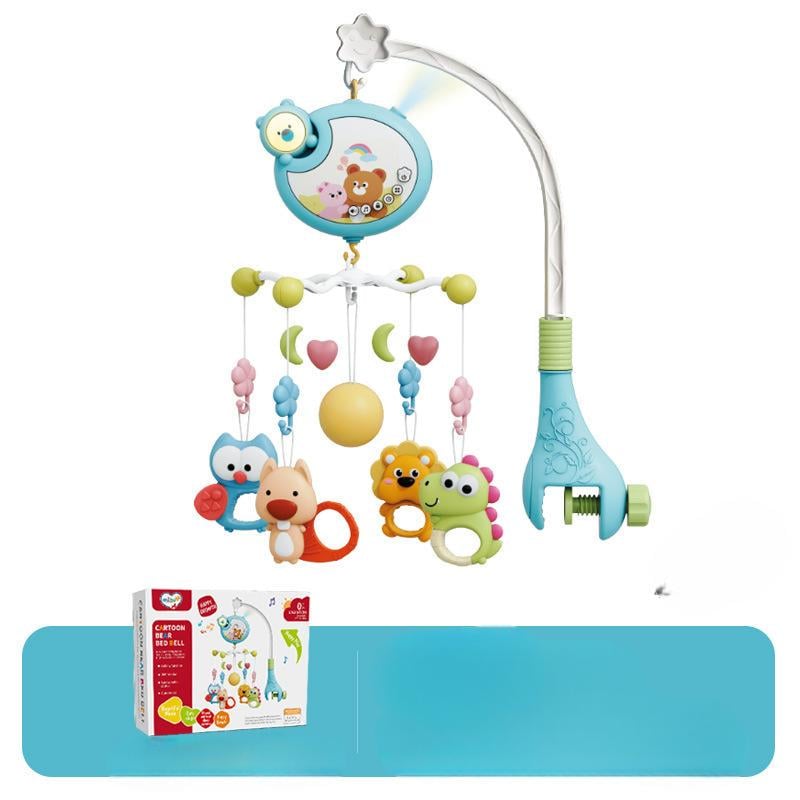 Мобіль музичний 3в1 з нічником проектором та пультом управління Блакитний - фото 4 Мобіль музичний 3в1 з нічником проектором та пультом управління Блакитний - фото 4