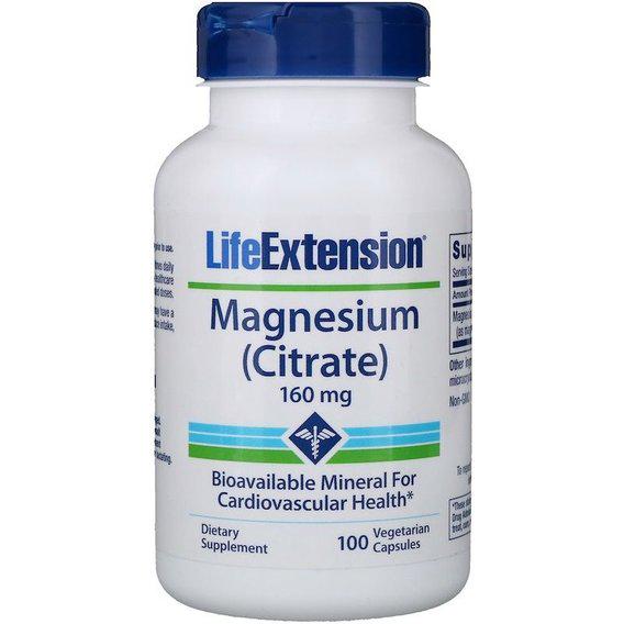 Микроэлемент Магний Life Extension Magnesium Citrate 160 мг 100 Veg Caps