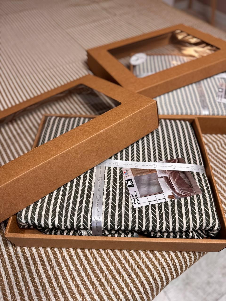 Покривало бавовняне 220х240 см Темно-зелений (П4К-A-turkish-002-01) - фото 2