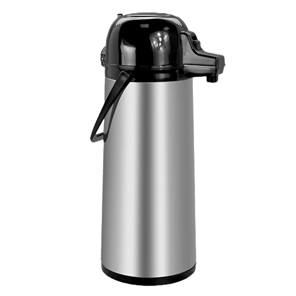 Термос железный со стеклянной колбой Stenson MT-4584SS 1,9 л Серебряный (569765)