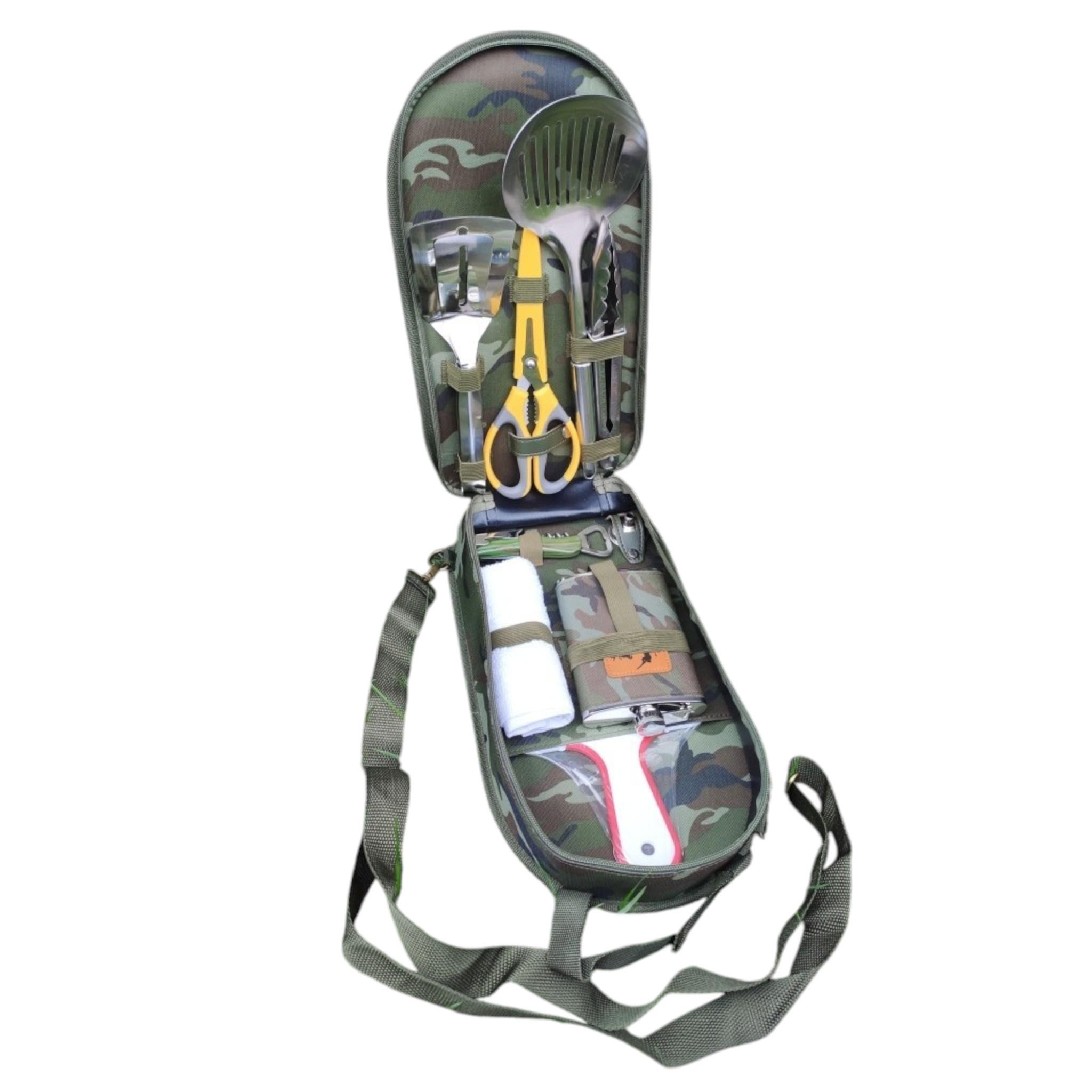 Набор производный Tourist Set B 9в1 с флягой 266 мл в камуфляжном кейсе (T_YB-B)