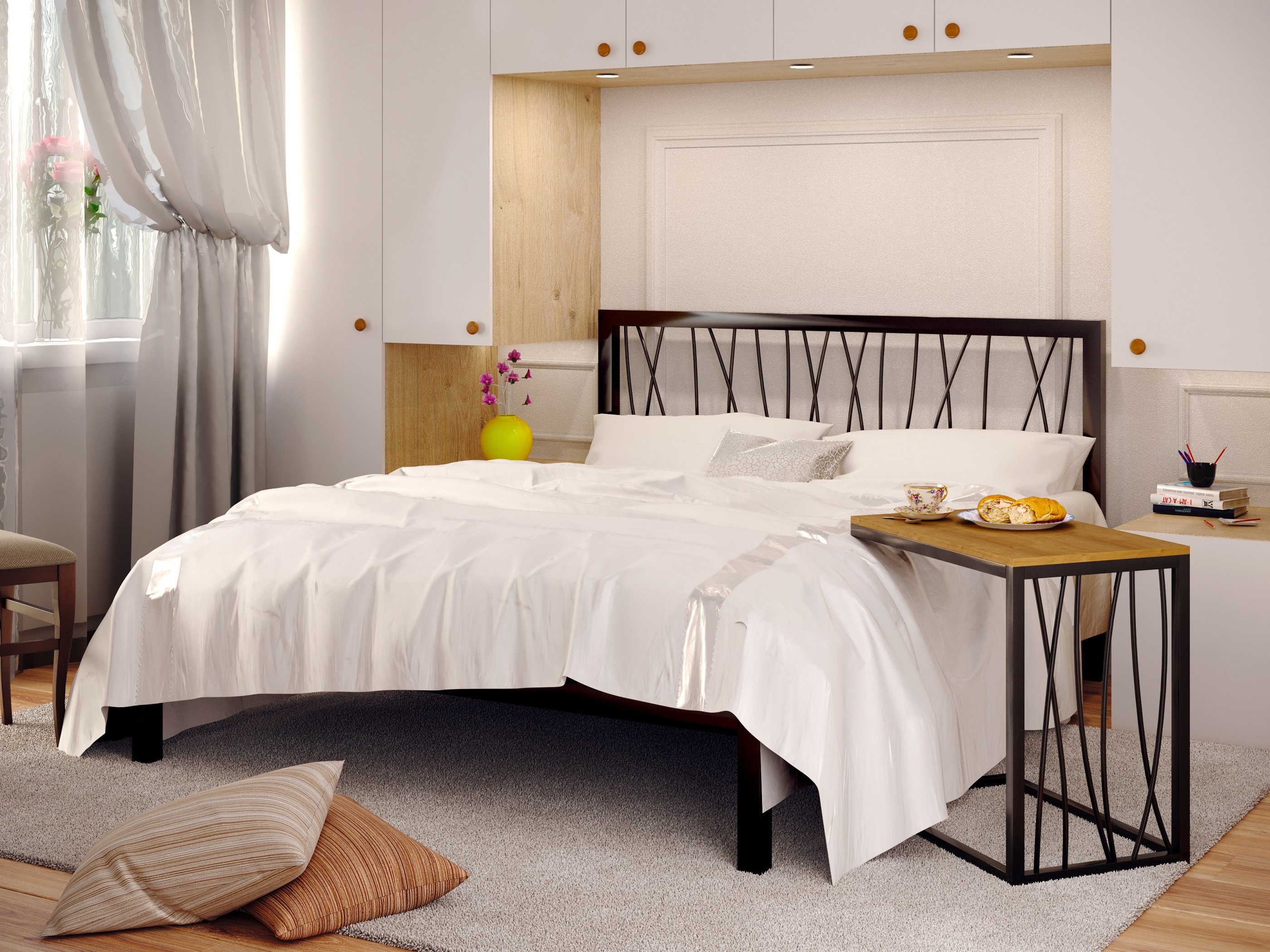 Кровать металлическая Бергамо 200х160 см Черный