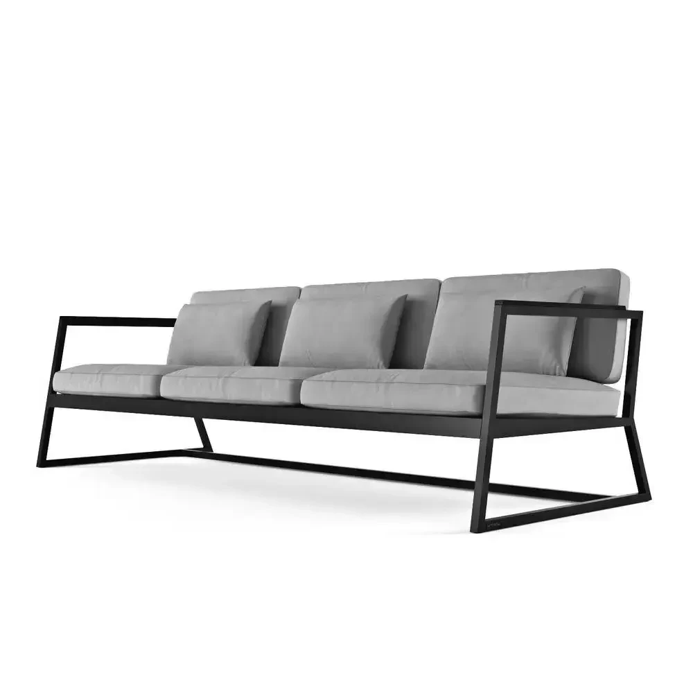 Диван лаунж металлический в стиле Loft Серый (KS-1143)