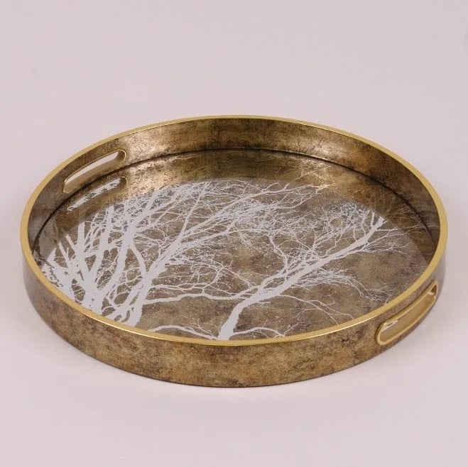 Піднос скляний Flora круглий 36,5 см (26616)