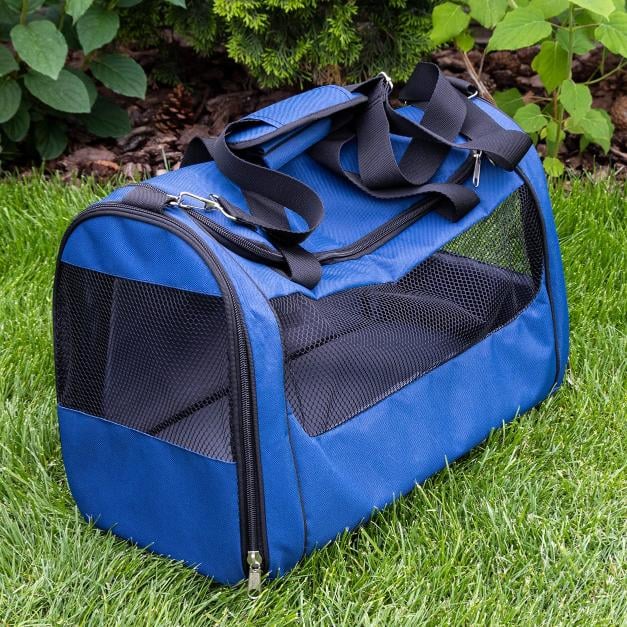 Сумка переноска для собак и кошек маленьких пород Faina Torba Синий (ZO-0001) - фото 2