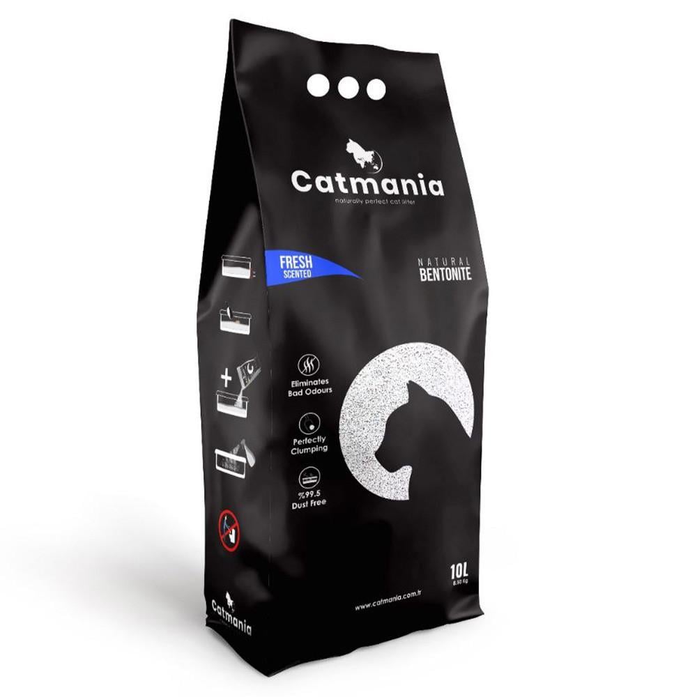 Наполнитель для лотков бентонитовый Catmania с ароматом свежести 10 л (2436396811)