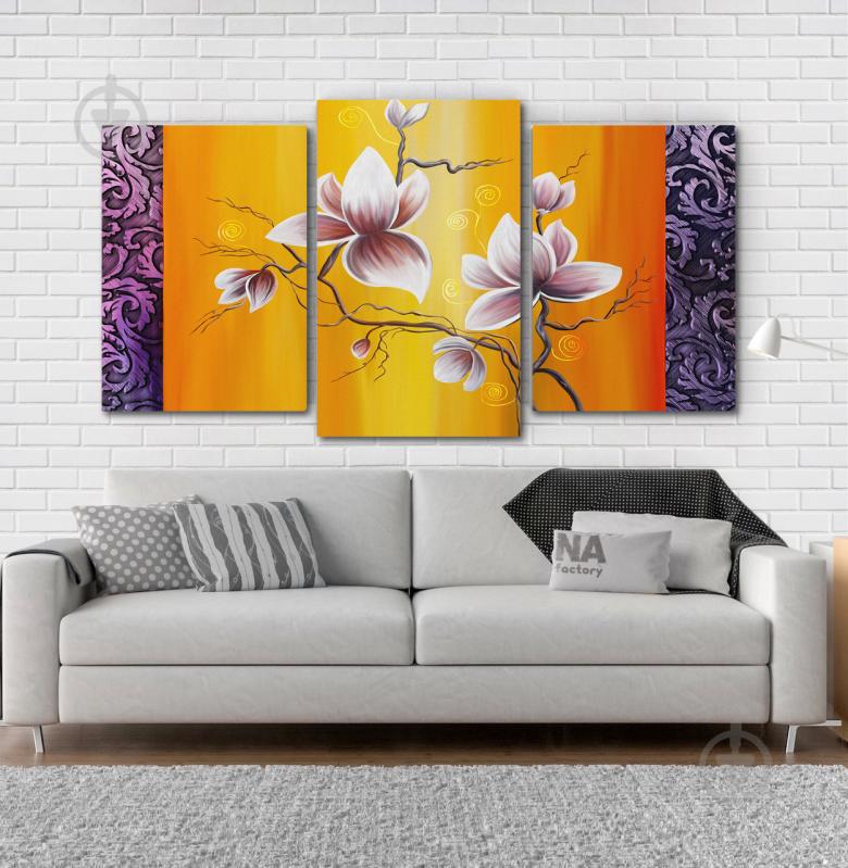 Модульна картина Poster-land Абстракція Квіти (53х100см) Art-163_3