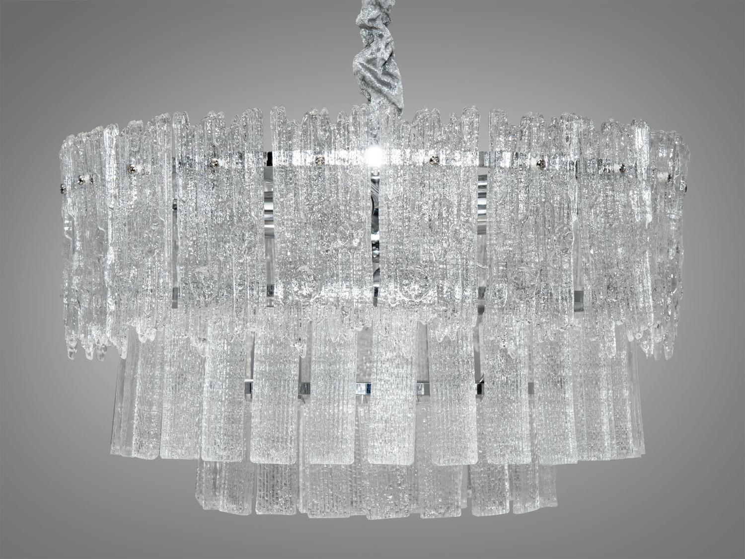 Люстра-подвес со стеклянными лепестками Diasha 303-450CH Хром