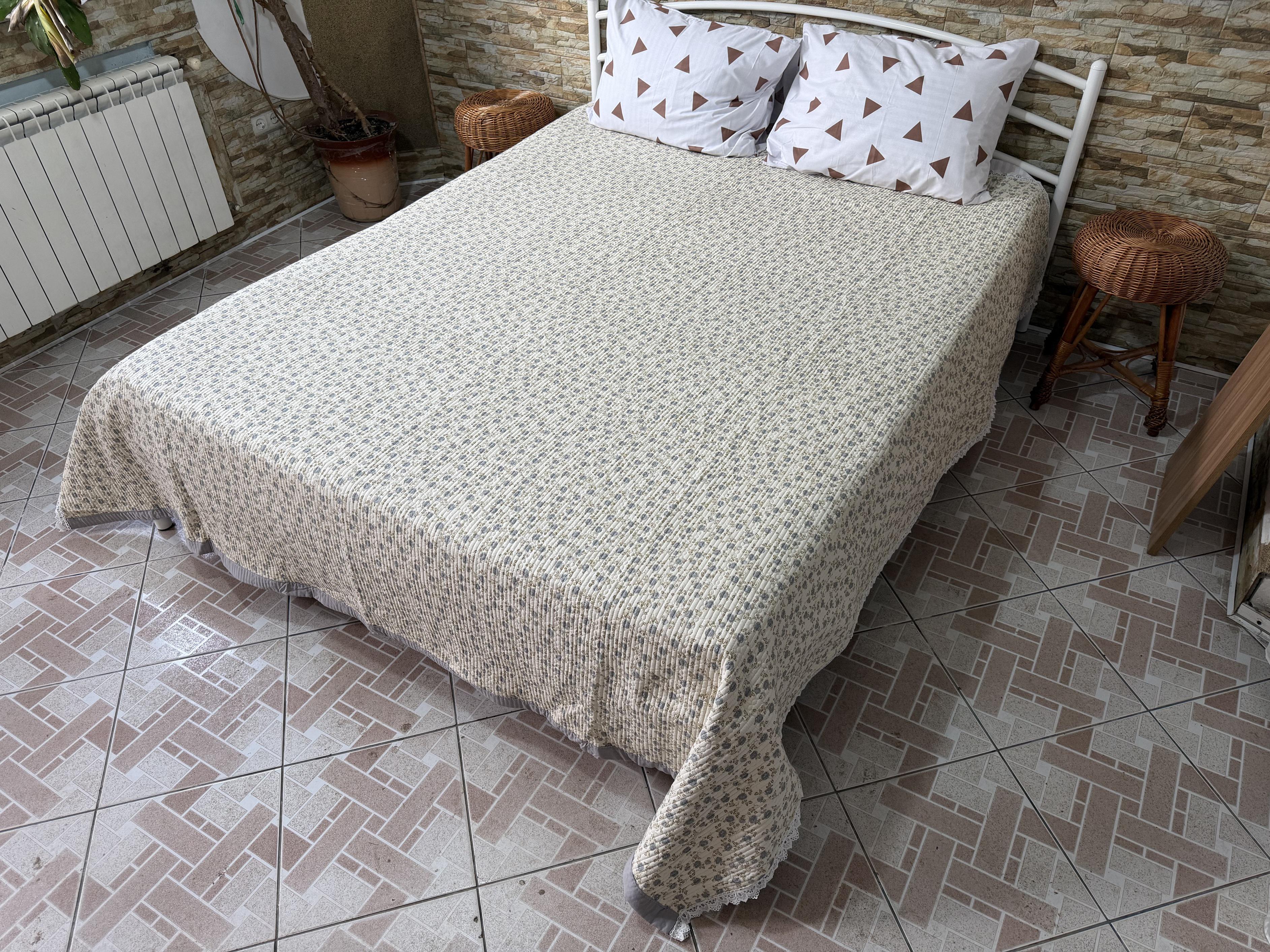 Плед-покрывало из микрофибры летнее Прованс евро 230х230 см Бежевый (MP-2703beige/x230)