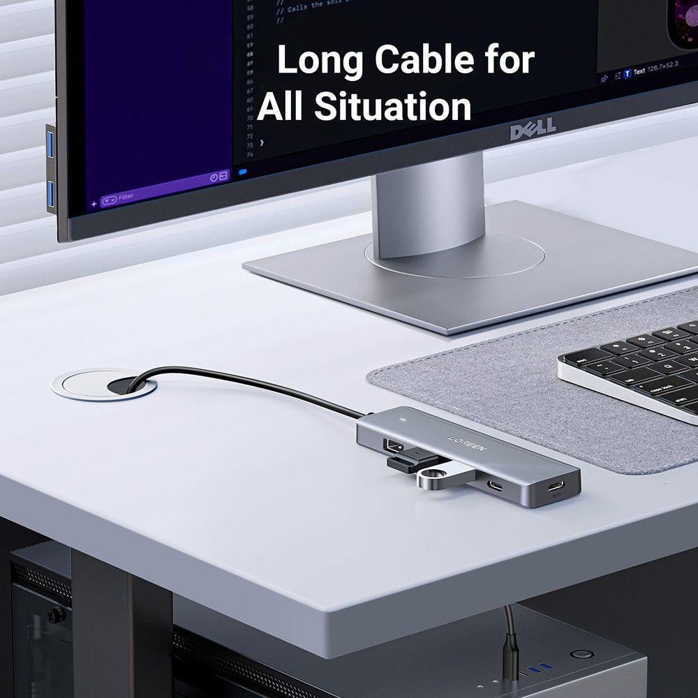 Хаб ультратонкий ЮСБ для комп'ютера ноутбука UGREEN CM219 3USB 1Type-C 5Gbps USB 3,0 Hub Silver (15920) - фото 5 Хаб ультратонкий ЮСБ для комп'ютера ноутбука UGREEN CM219 3USB 1Type-C 5Gbps USB 3,0 Hub Silver (15920) - фото 5