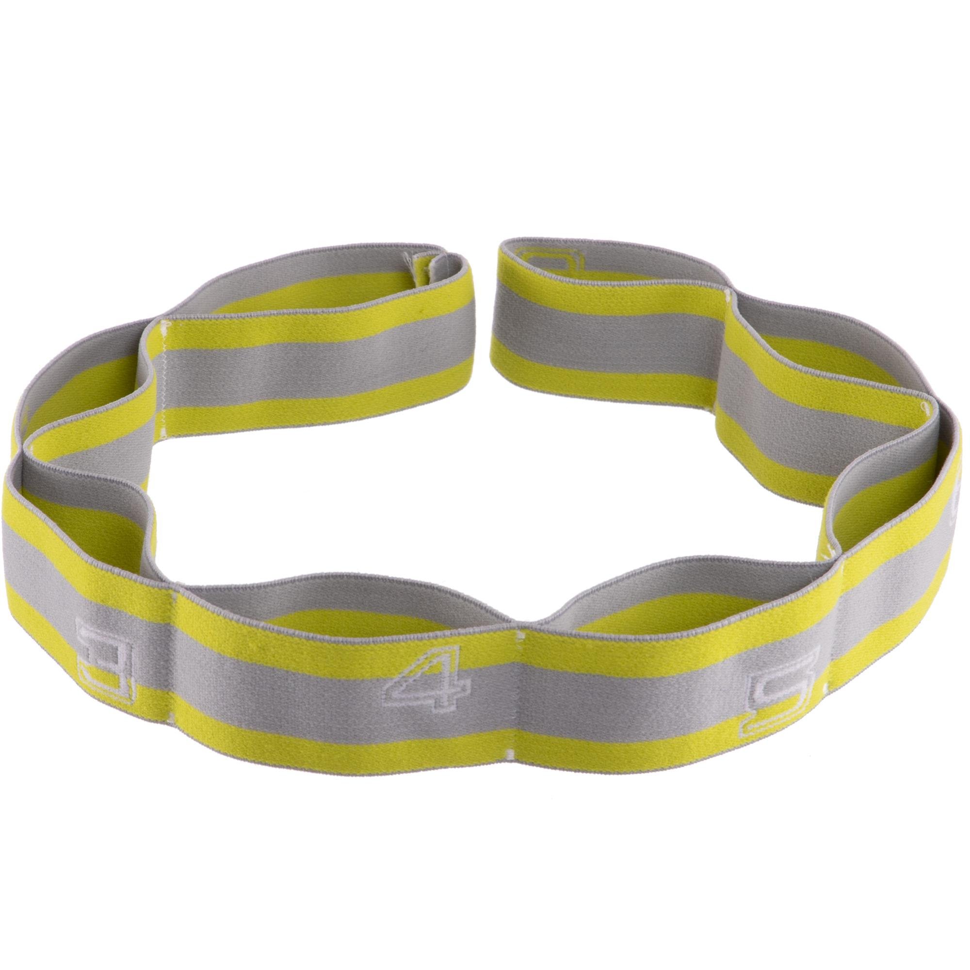 Лента для растяжки эластичный эспандер Zelart Record Elastiband FI-5350 Серый/Лимонный (DR005594)