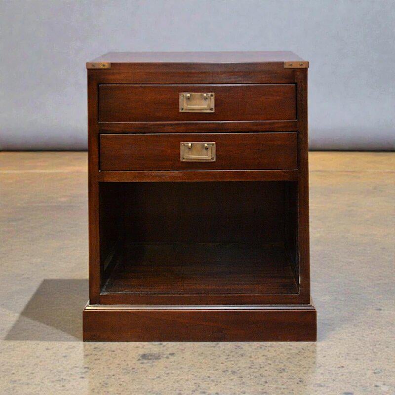 Тумбочка деревянная Милитари красное дерево Венге (BS01)