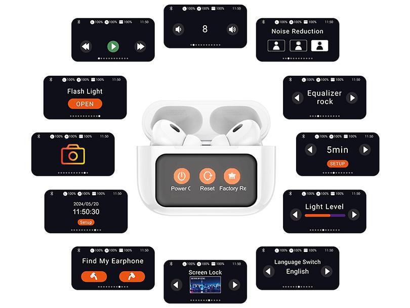 Наушники беспроводные Hoco вакумные с дисплеем Белый (EW72) - фото 7 Наушники беспроводные Hoco вакумные с дисплеем Белый (EW72) - фото 7