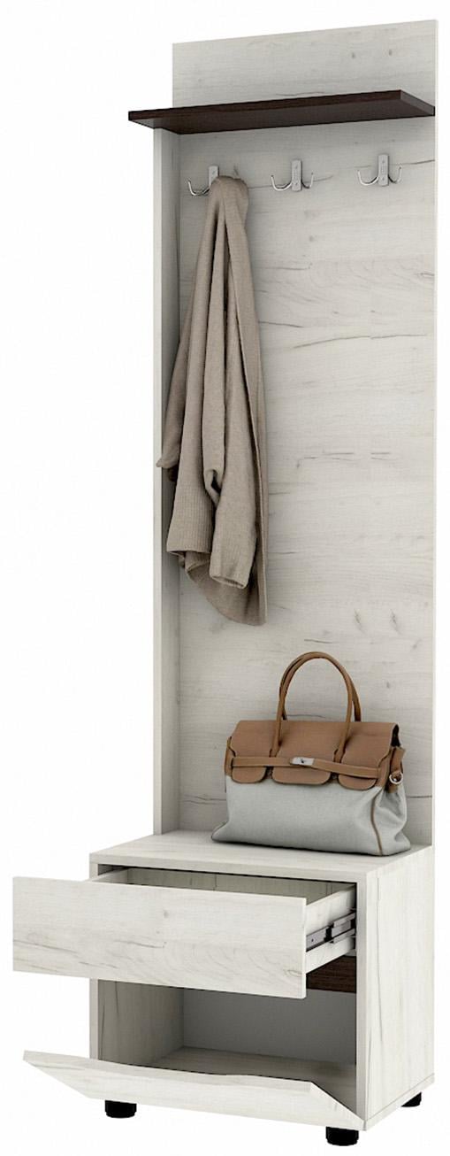 Вішалка в коридор Майстер Форм Аякс 500х376х1880 мм Дуб білий/венге магія (20930) - фото 2