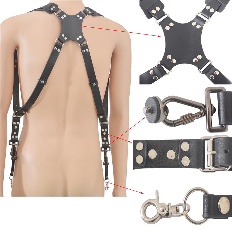 Ремінці розвантажувальні для фотографа на 2 камери портупея натуральна шкіра Чорний (LCS2B) - фото 7 Ремінці розвантажувальні для фотографа на 2 камери портупея натуральна шкіра Чорний (LCS2B) - фото 7