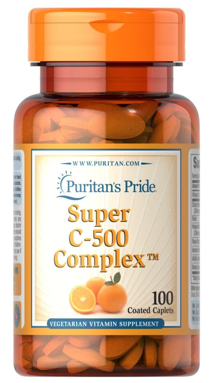Вітамін C Puritan's Pride Super C-500 Complex 500 мг 100 Caplets