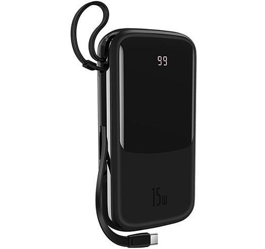 Батарея портативна BASEUS Q pow Type-C Cable PPQD-G01 20000 mAh 15W Black