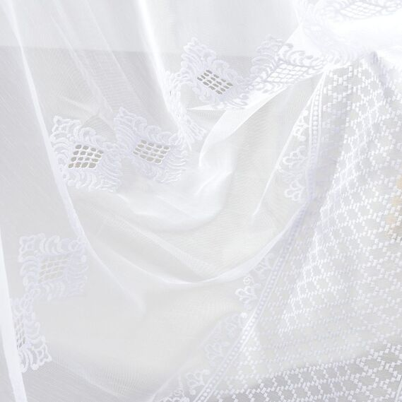 Тюль батист IDEIA BORELLI V-BEYAZ c вышивкой 2,9 м Белый (2200004212074)