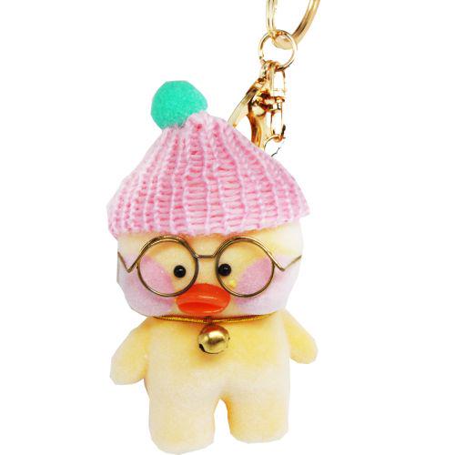 Брелок Уточка Lalafanfan желтая в розовой шапке (196755)