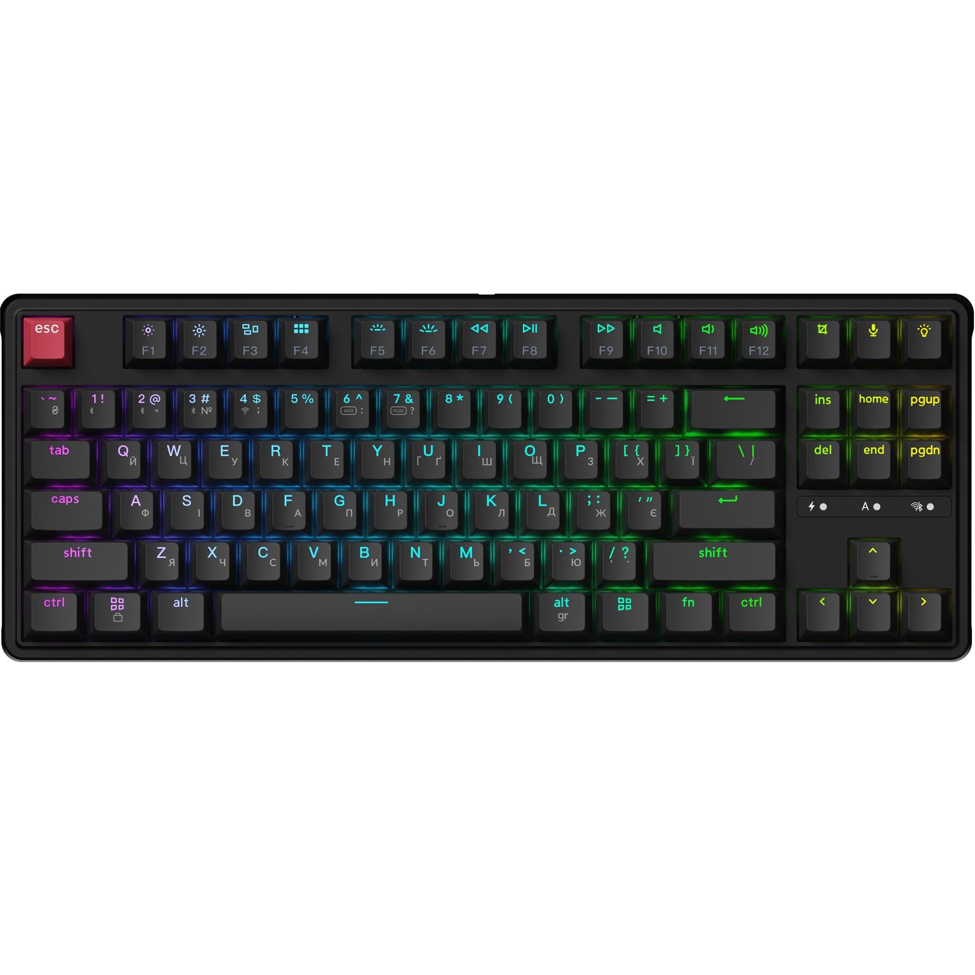 Клавиатура беспроводная Keychron C3 Max Bluetooth/2,4 ГГц/USB Type-C 80 клавиш RGB Keychron Super Red Black (C3M-H1-UA) Клавиатура беспроводная Keychron C3 Max Bluetooth/2,4 ГГц/USB Type-C 80 клавиш RGB Keychron Super Red Black (C3M-H1-UA)