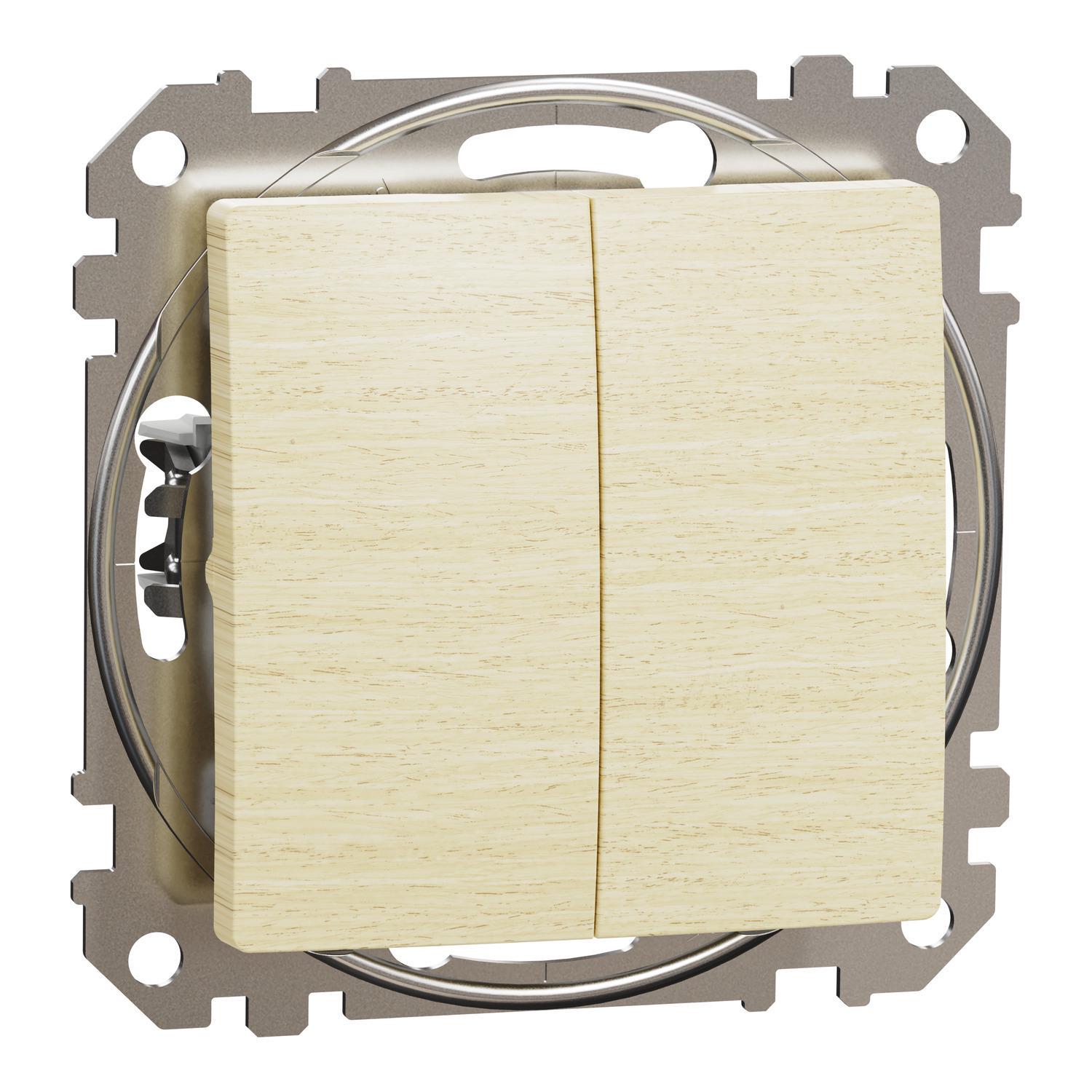 Выключатель кнопочный двухклавишный Schneider Electric Sedna Design&Elements 10A Береза (SDD180118) Выключатель кнопочный двухклавишный Schneider Electric Sedna Design&Elements 10A Береза (SDD180118)