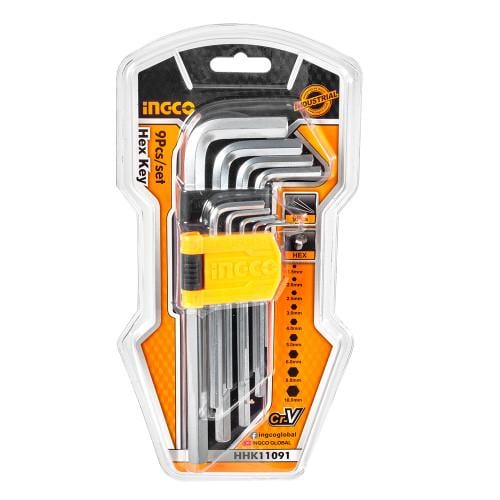 Набір ключів шестигранних INGCO 9 шт. 1,5-10 мм (26771509)