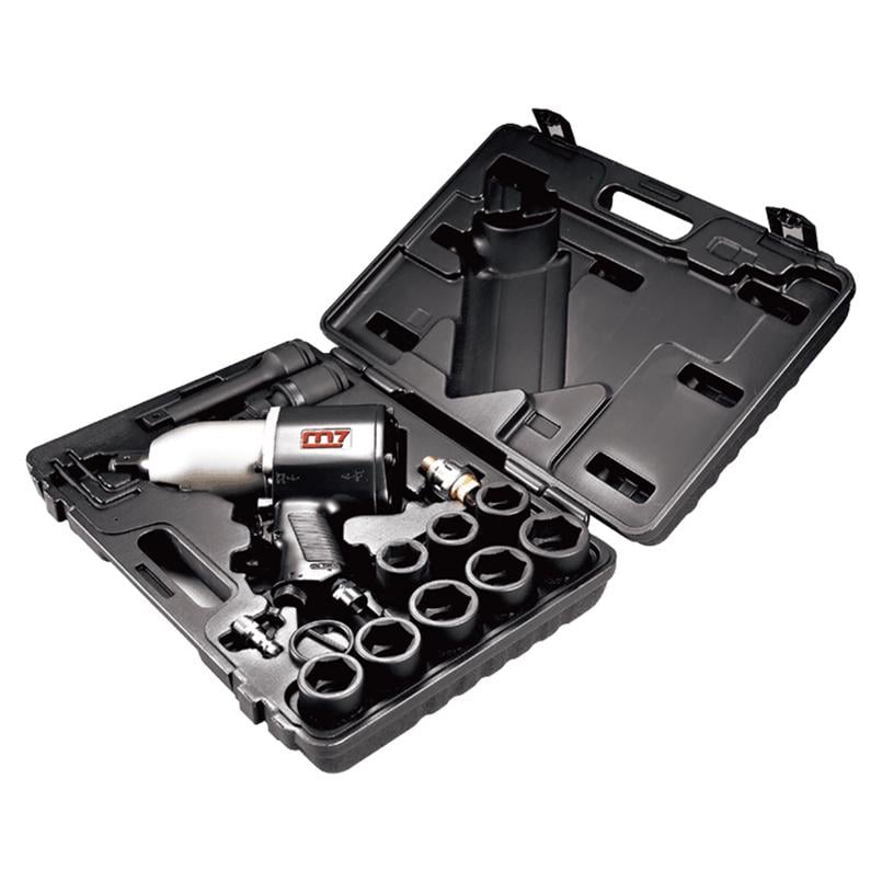 Гайковерт пневматичний MIGHTY SEVEN NC-0615M0 3/4" 1627Нм 4500 об/хв з набором головок 26-38 мм (31222976) Гайковерт пневматичний MIGHTY SEVEN NC-0615M0 3/4" 1627Нм 4500 об/хв з набором головок 26-38 мм (31222976)