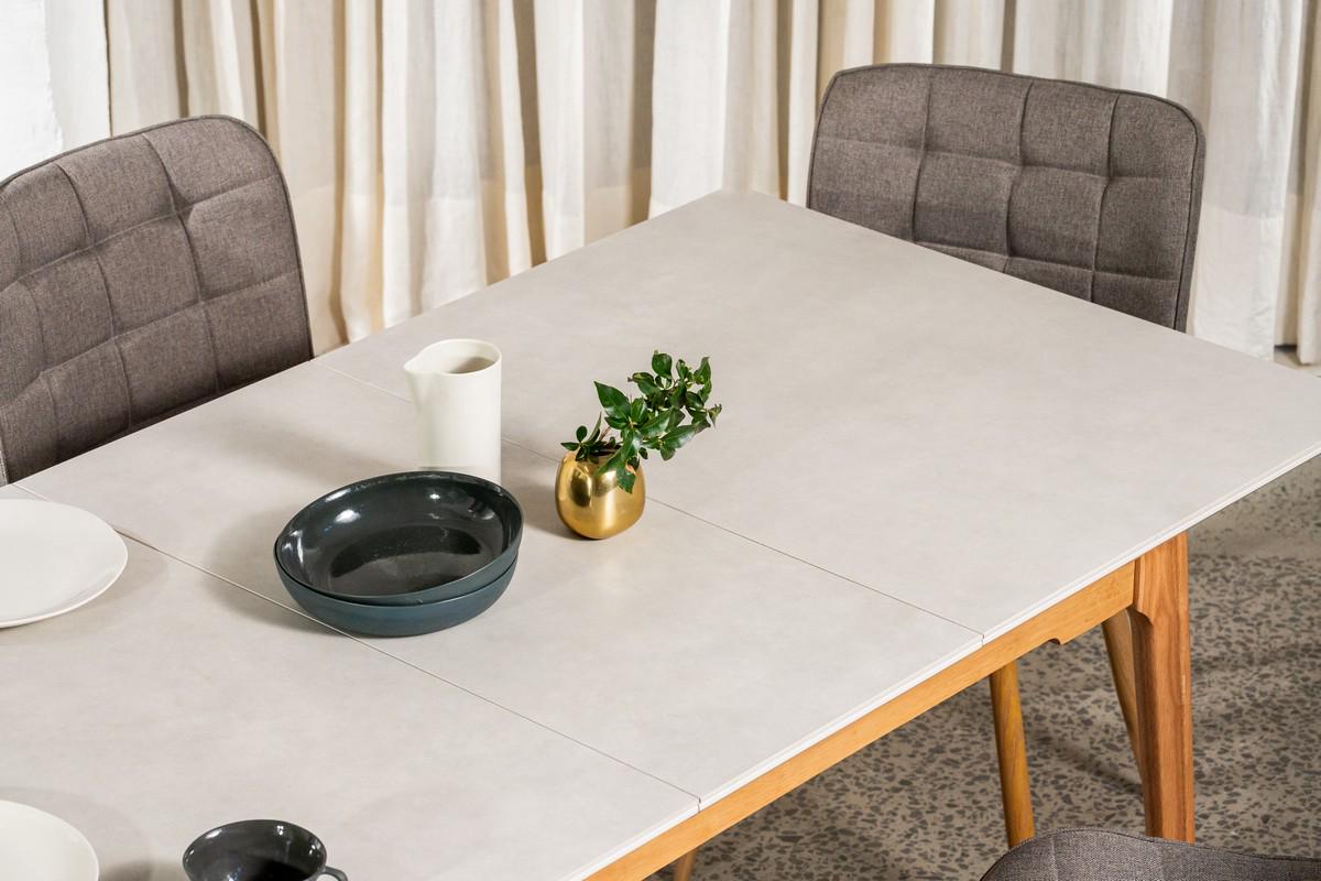 Стол обеденный раздвижной Vetro Mebel 1200-1600x800x760 мм Бардилио лайт/Бук (TМ-120) - фото 5 Стол обеденный раздвижной Vetro Mebel 1200-1600x800x760 мм Бардилио лайт/Бук (TМ-120) - фото 5