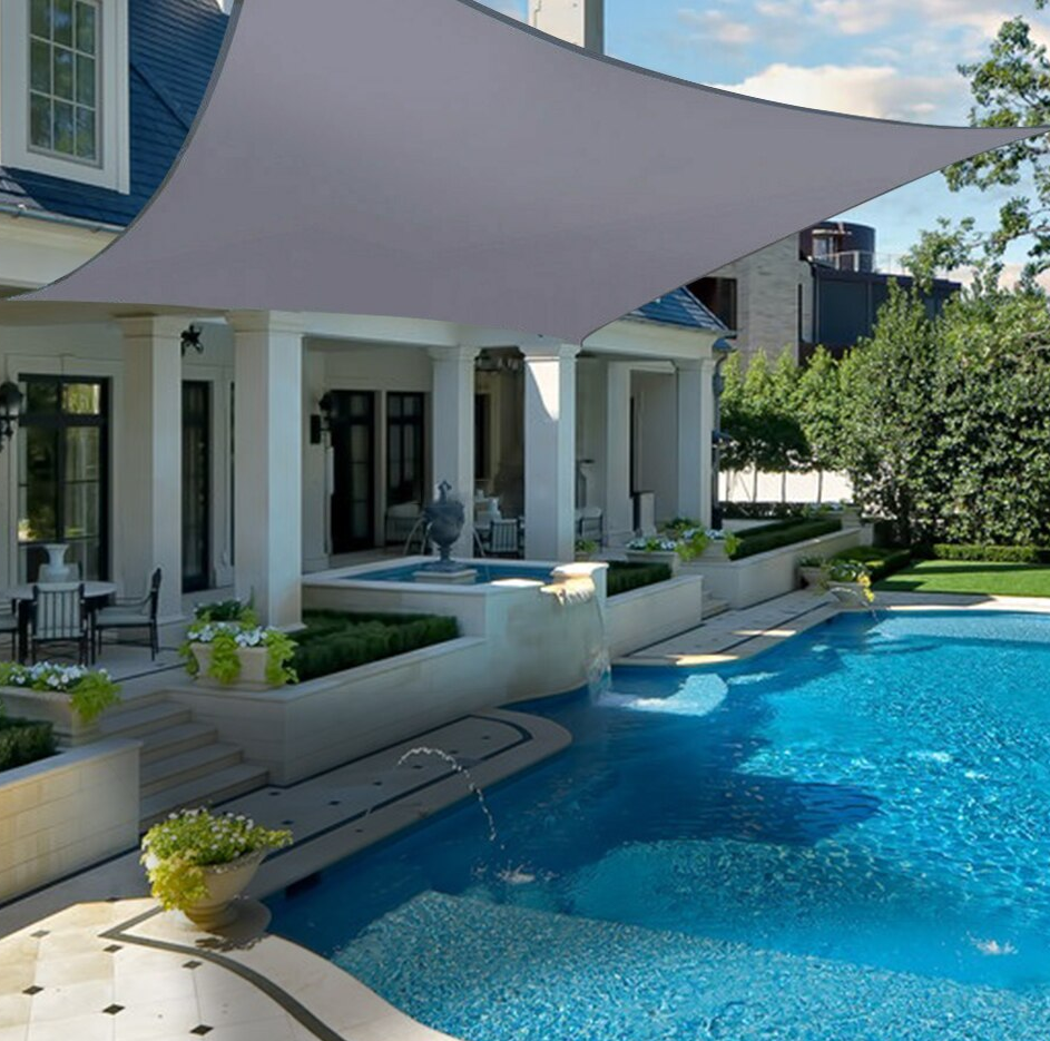 Тент солнцезащитный водонепроницаемый квадратный Оксфорд 5х5 м Серый - фото 6 Тент солнцезащитный водонепроницаемый квадратный Оксфорд 5х5 м Серый - фото 6