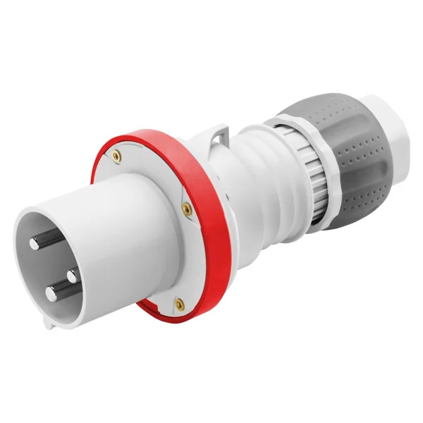 Силовая вилка Gewiss IEC 309 HP 3P+N+E 63А 400 В переносная IP44 Красный (GW61021H)