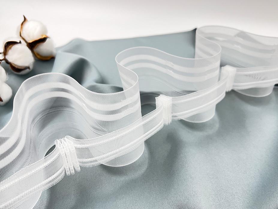 Тесьма волна под крючок 10 см коеф. 1/2 Прозрачный