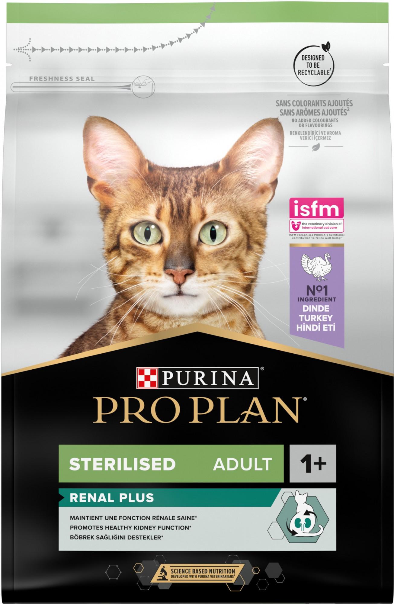 Сухой корм для стерилизованных котов Purina Pro Plan Sterilised с индейкой 3 кг (7613033560033) - фото 1