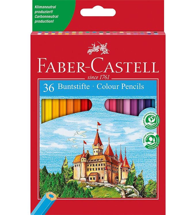 Набор цветных карандашей Faber-Castell картонный пенал 36 цветов (120136)