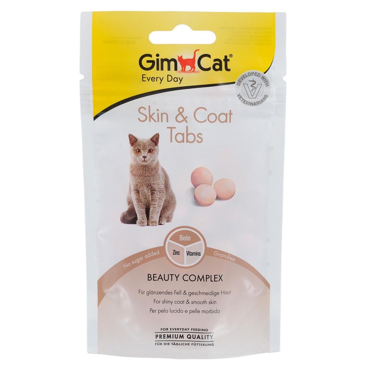 Витамины для кошек GimCat Tabs Скин енд Коат 40 г (418711/419114)