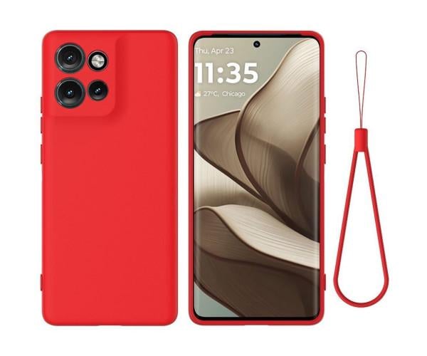 Чехол - накладка Silicone Cover Full для Motorola Edge 50 Красный