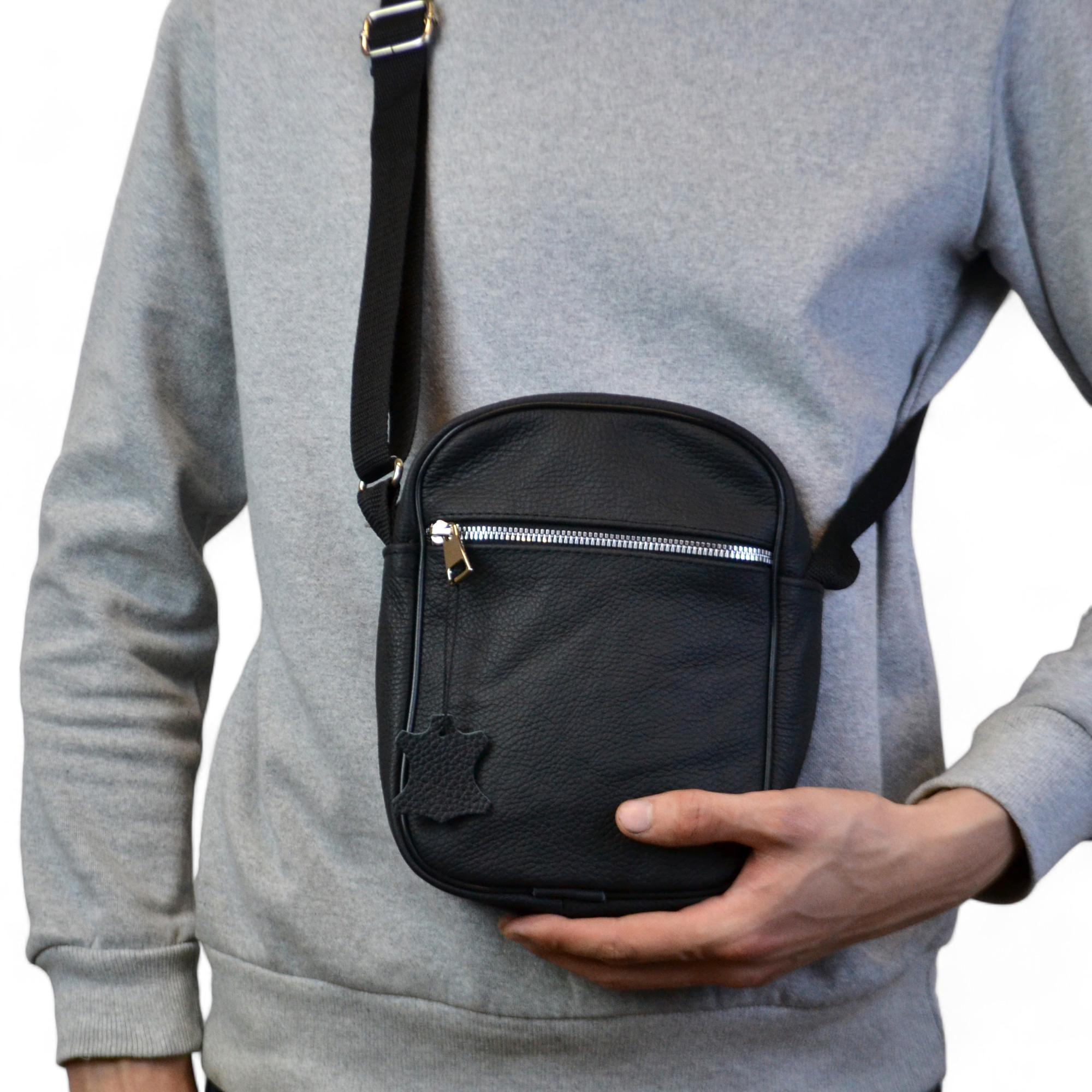 Сумка из натуральной кожи Черный (119530) - фото 8 Сумка из натуральной кожи Черный (119530) - фото 8