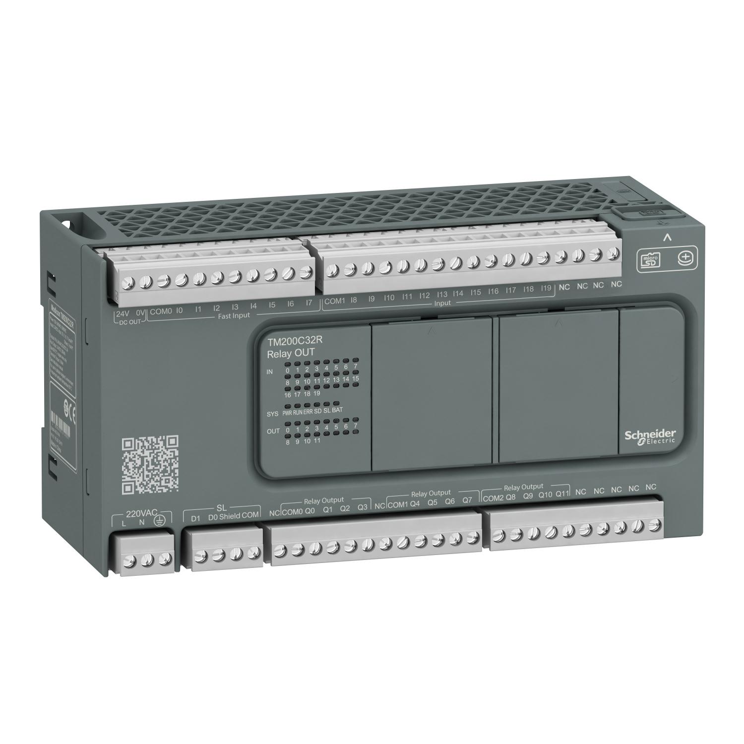 Контроллер логический Schneider Electric Modicon M200 32 входа/выхода 240V AC 18/14 реле (TM200C32R) Контроллер логический Schneider Electric Modicon M200 32 входа/выхода 240V AC 18/14 реле (TM200C32R)