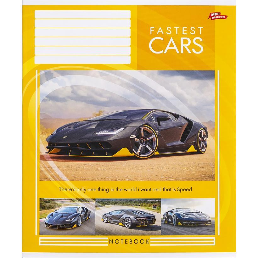Тетрадь ученическая Мрії збуваються Fastest Cars 3387M А5/36 линейка (4820036480388)