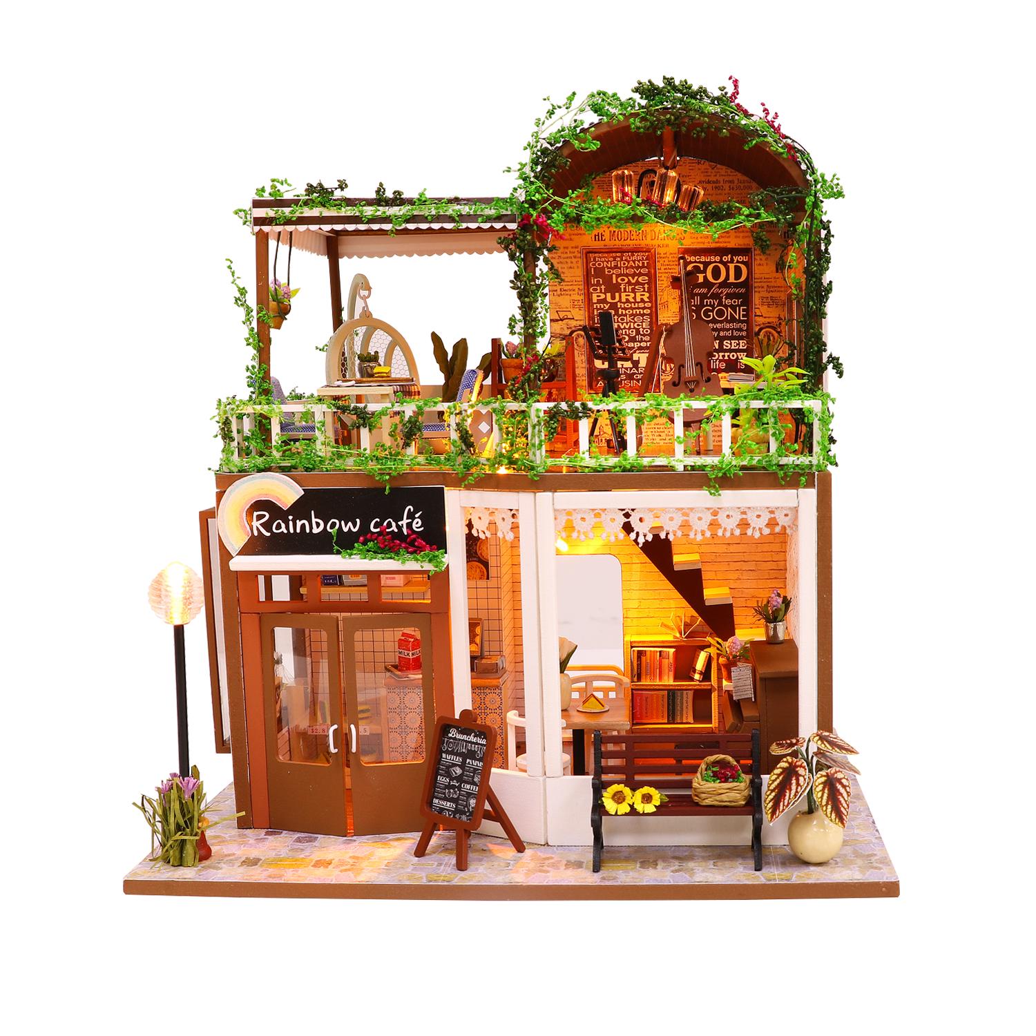 3D Румбокс CuteBee DIY DollHouse Радужное кафе (M92) - фото 2