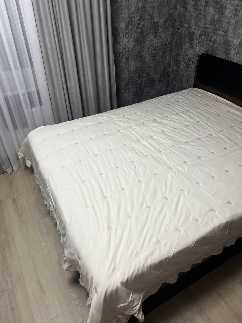 Покривало бавовняне на диван двоспальне 200х200 см Білий (П4К-rai-pokruvalo-001-02) - фото 3