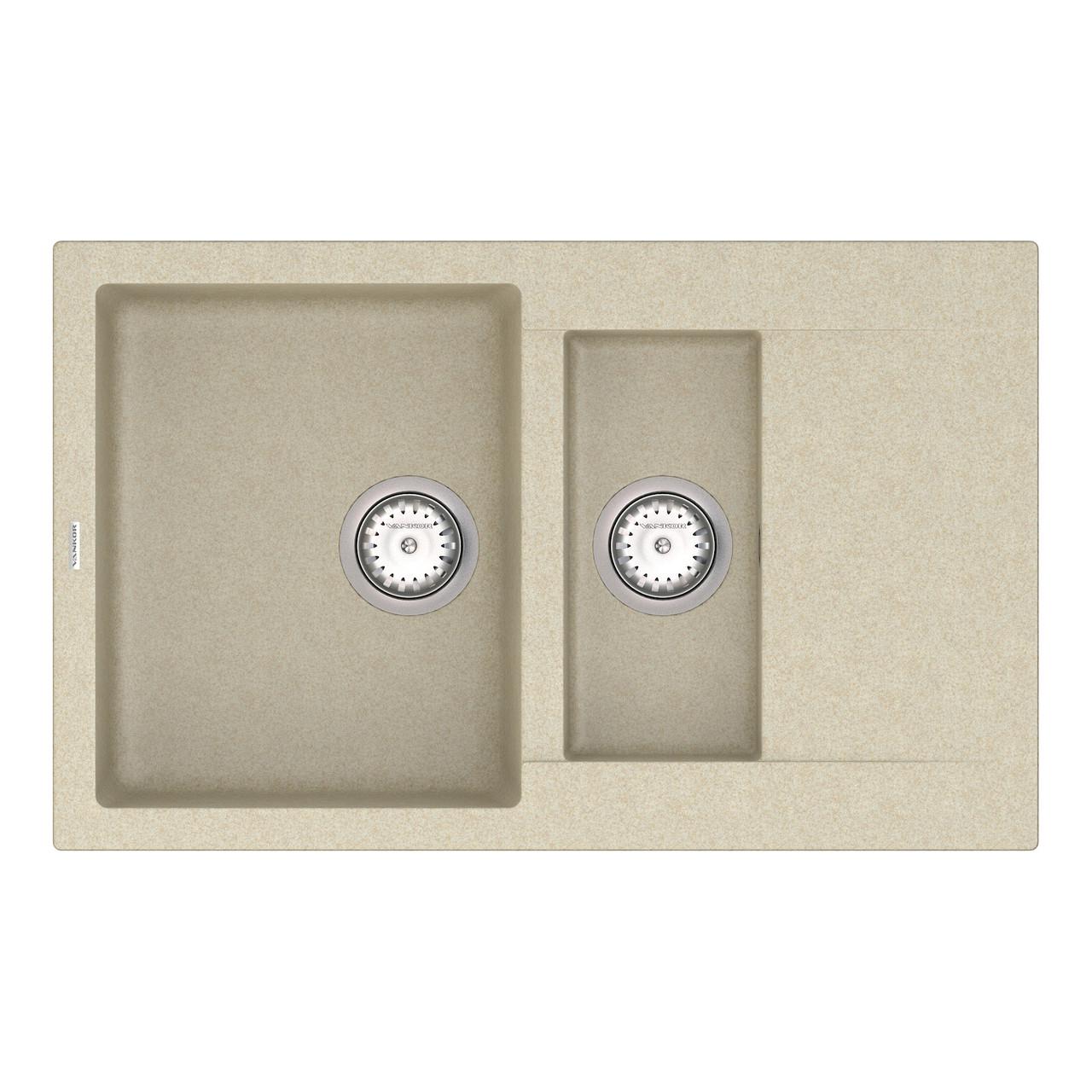 Кухонна мойка с сифоном Orman OMP 04.80 Beige