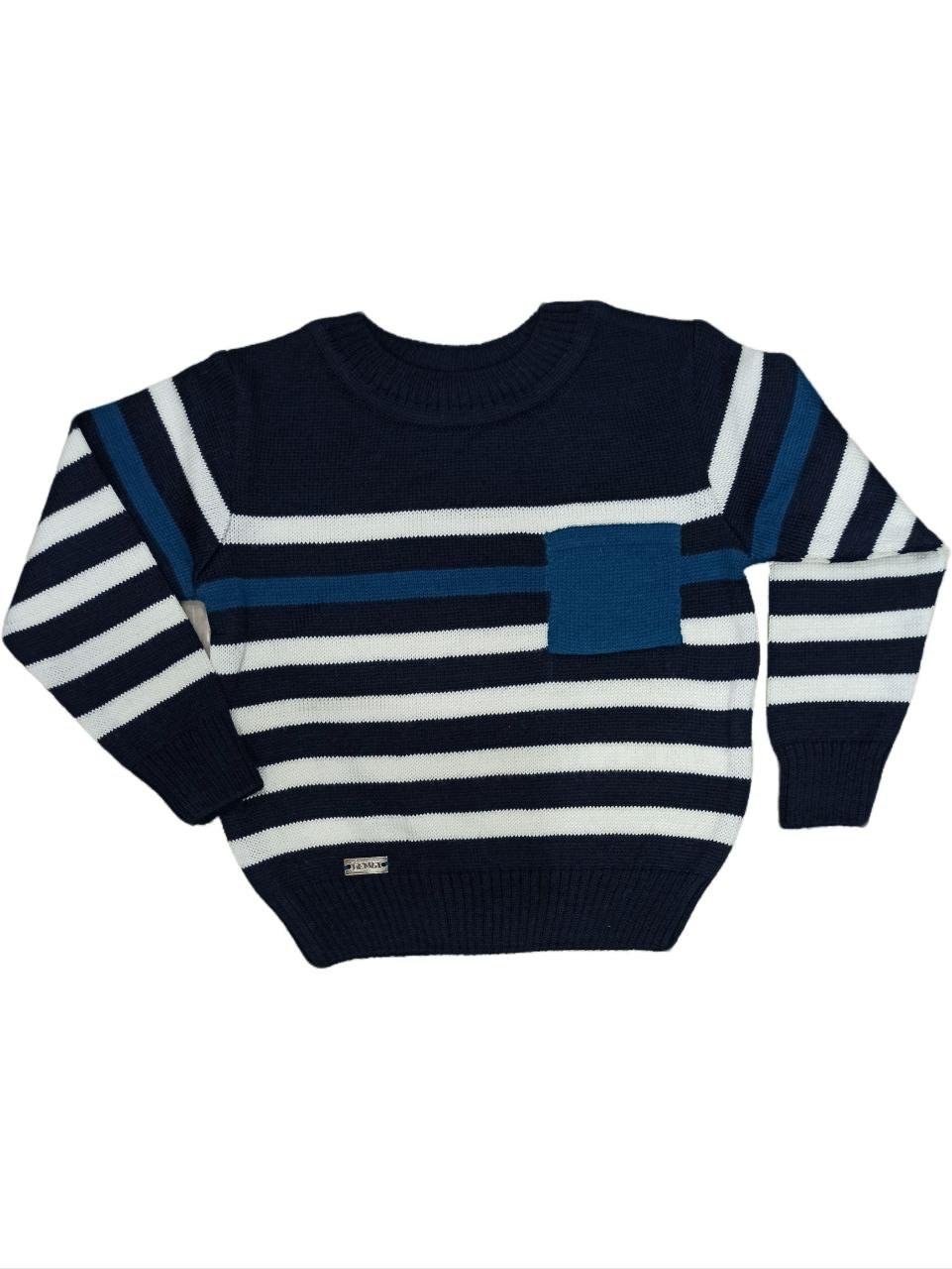 Джемпер для мальчика вязаный Bembi ДЖ 180 р. 80 Темно-синий
