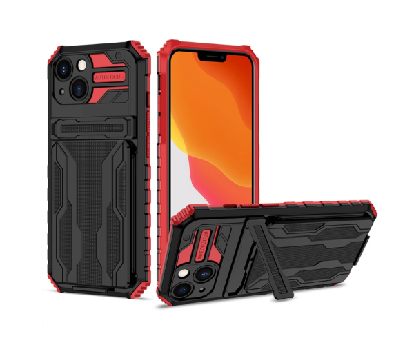 Чехол-накладка Armor Case with Card Slot для Apple iPhone 14 Красный - фото 1